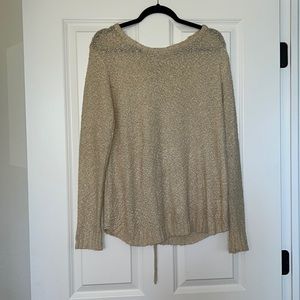 Sweater with Grommet Tie Back